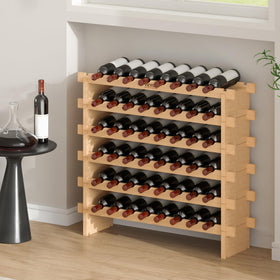 VEVOR 6-Tier Wine Rack shelf-spaces show 3.74-inch spacing for easy bottle selection