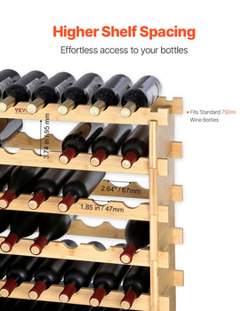 VEVOR 6-Tier Wine Rack assembled shows quick setup for organized wine storage