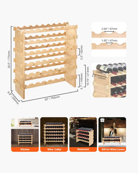 VEVOR capacity-48-bottles feature demonstrates generous storage for wine collections