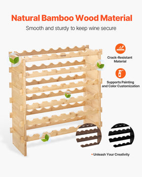 VEVOR 6-Tier Wine Rack sturdy-side-panels ensure wobble-free stability during use