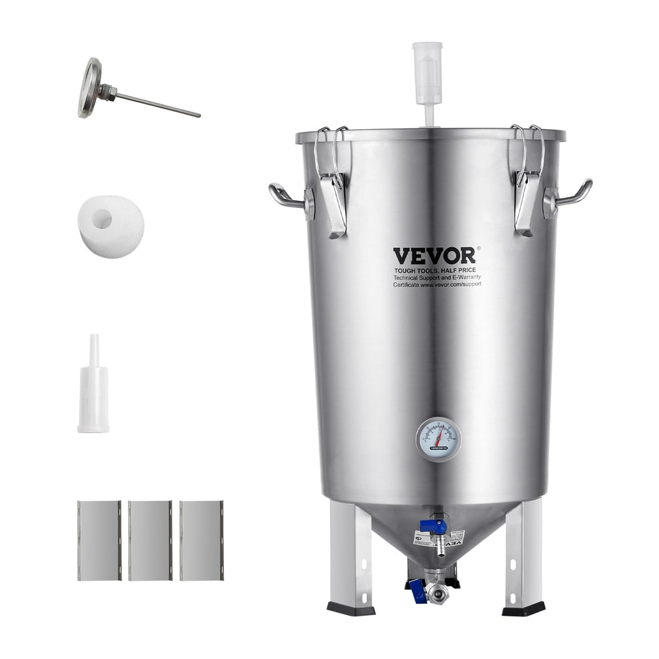 VEVOR 8-gallon fermentation tank front view ideal for home brewing.