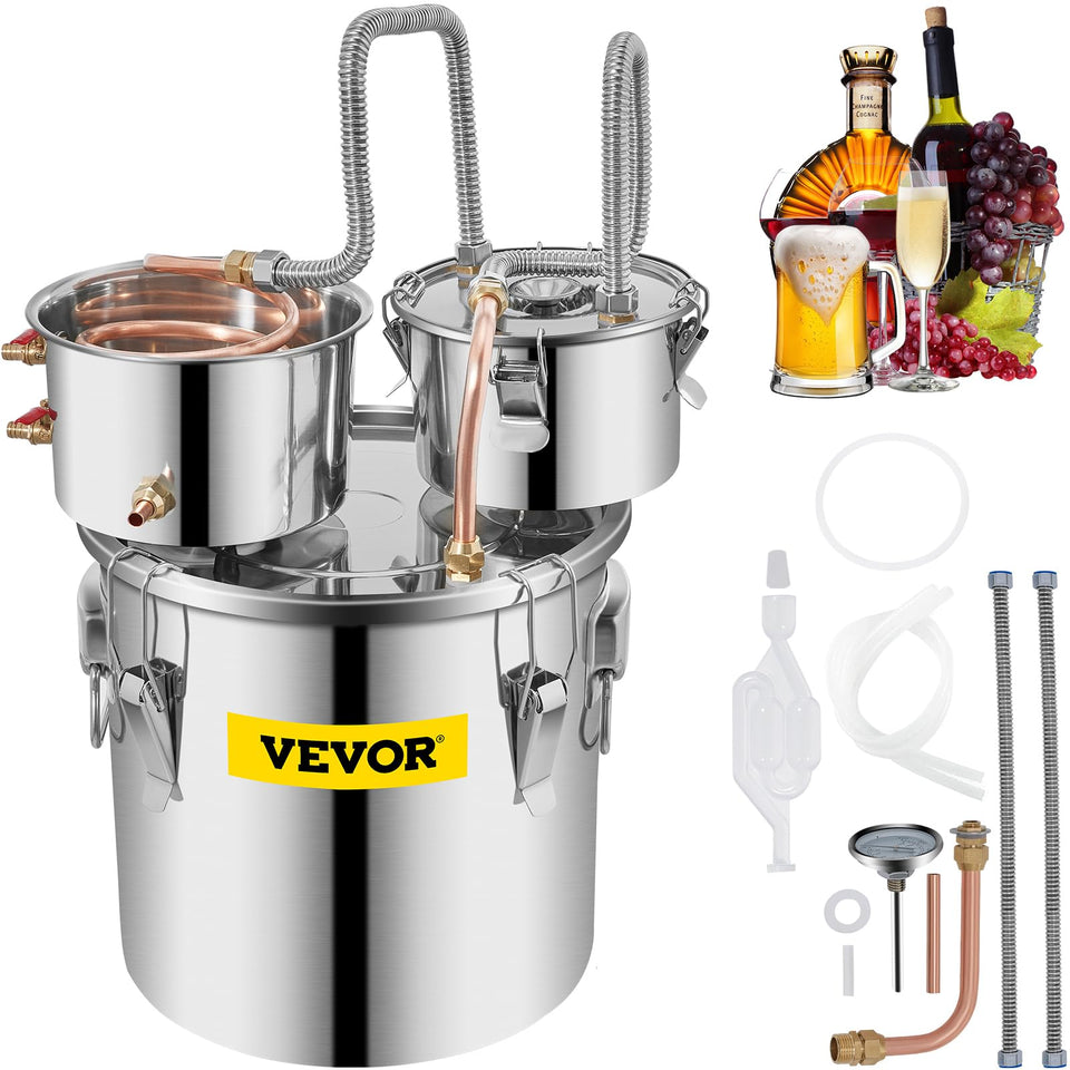 VEVOR 5GAL boiler barrel section for efficient distillation and gatherings