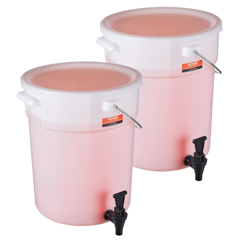 VEVOR Beverage Dispenser 5-Gallon 2-Pack front view demonstrates large capacity for events