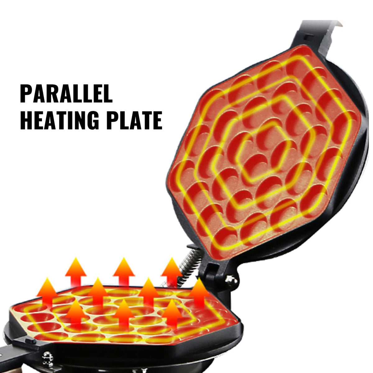 VEVOR bubble waffle plates with non-stick teflon coating for easy release.
