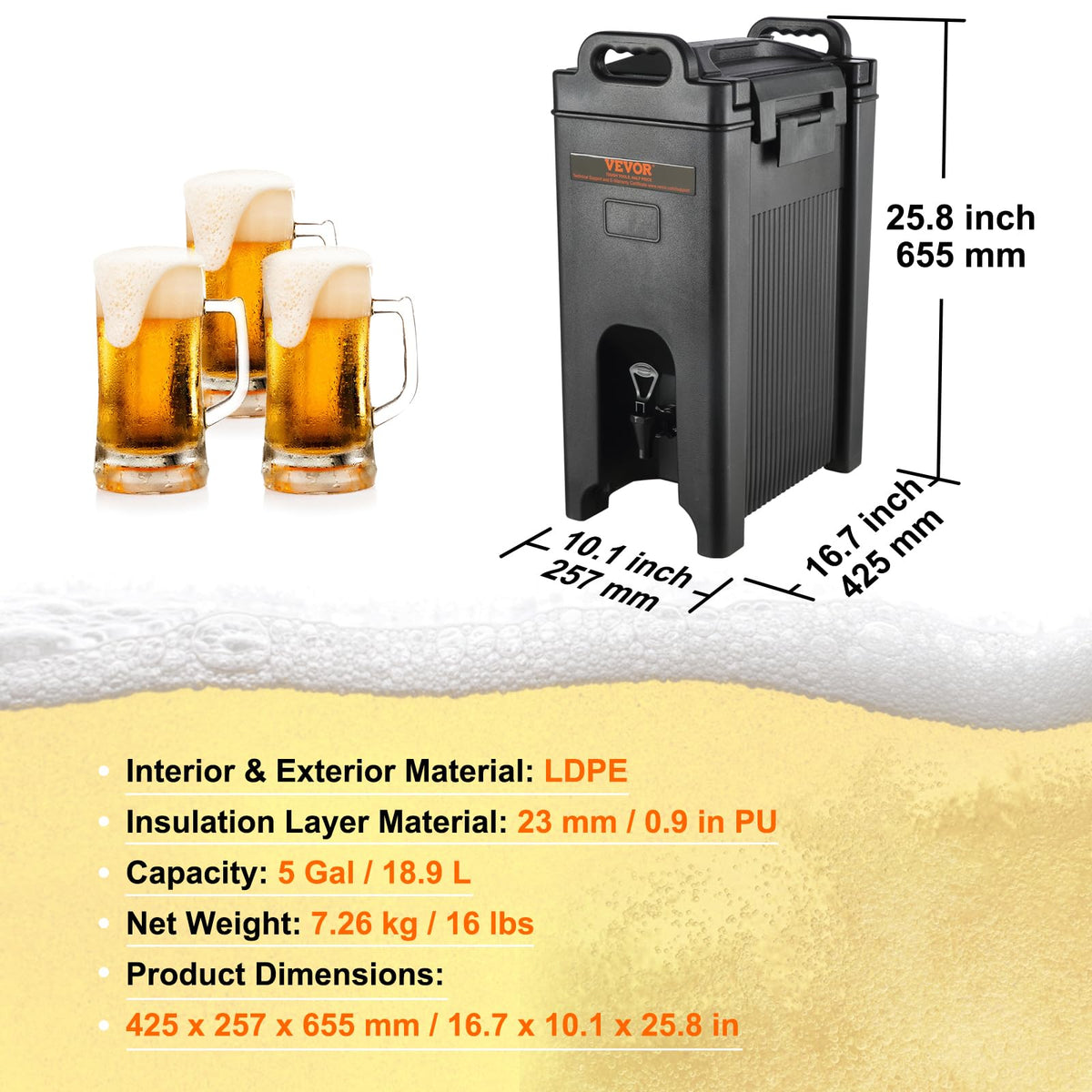 VEVOR cafe-beverage-dispenser in action supports efficient service.