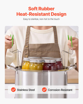 VEVOR canning funnel helps fill jars without spills.