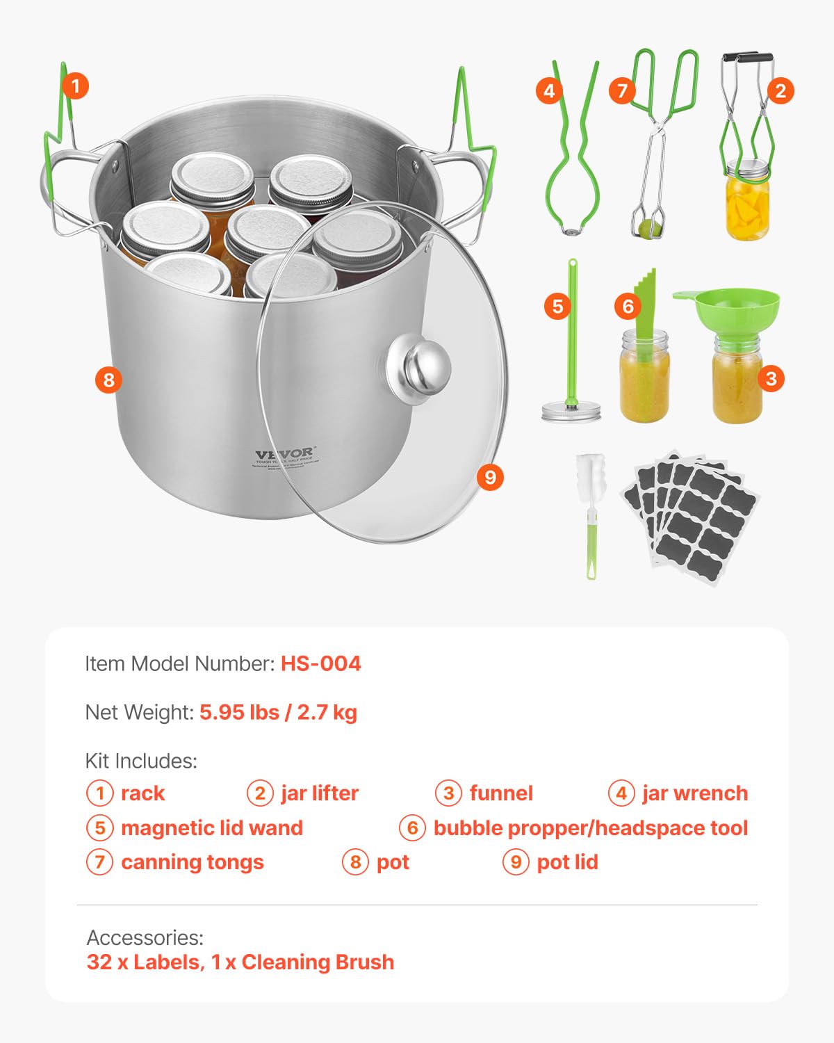 VEVOR jar wrench for lid removal and tight seals.