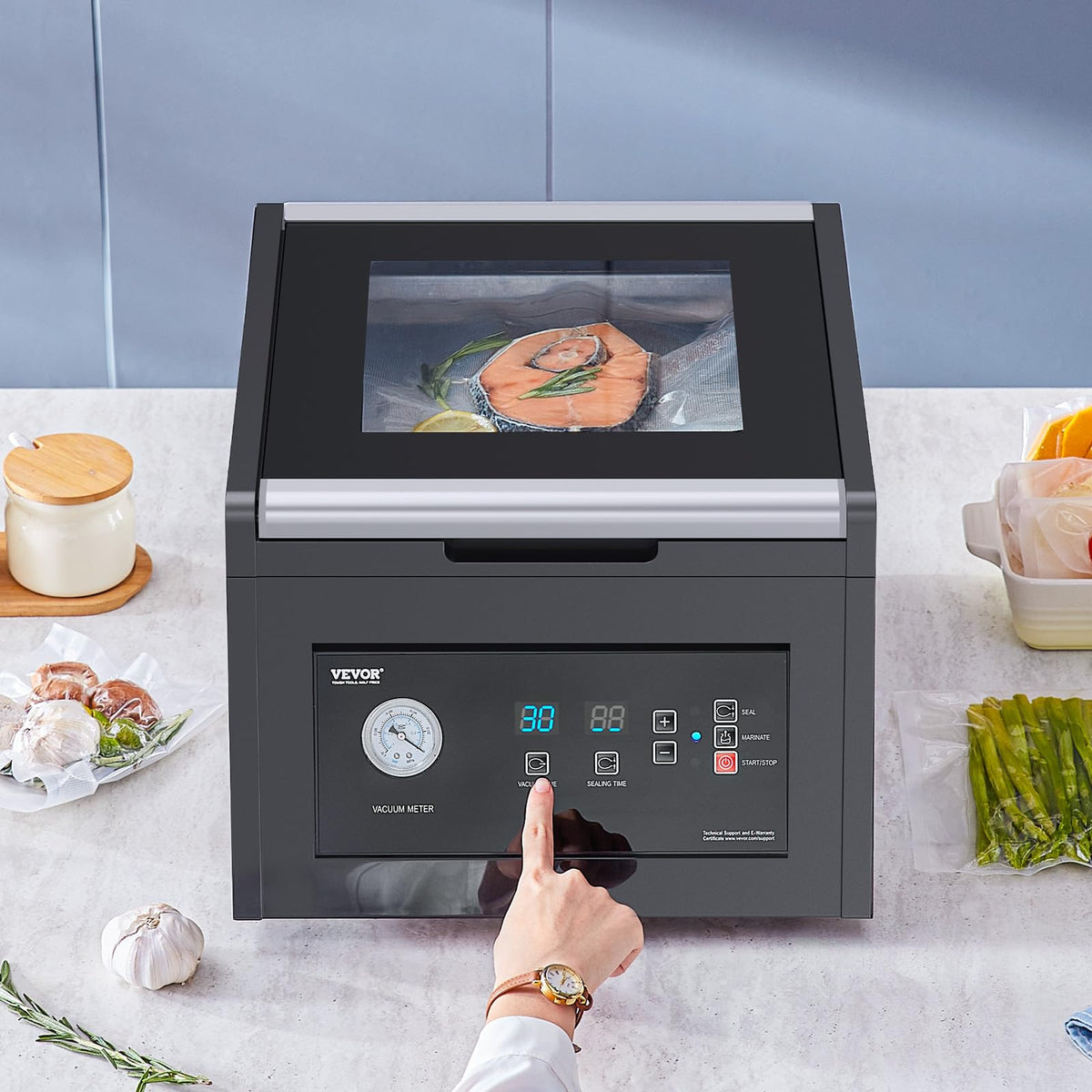 VEVOR chamber vacuum sealer jar vacuum feature for versatile preservation