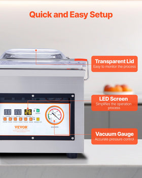 VEVOR LED display and controls make pro-level sealing quick and intuitive.