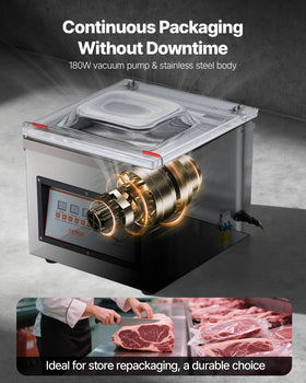 VEVOR stainless steel chamber supports heavy use with rust resistance.