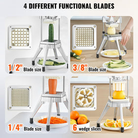 VEVOR chopper three-eighths-inch blade for precise dice and consistent portions.