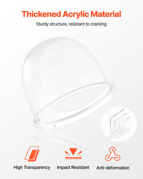 VEVOR clear reinforced acrylic dome offers durable, unobstructed viewing of candy