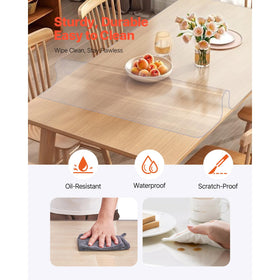 VEVOR Clear PVC cover with rounded corners helps prevent scratches