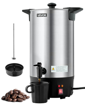 VEVOR coffee urn showing 60-cup capacity for large events