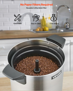 VEVOR dripless faucet on coffee urn for clean pours