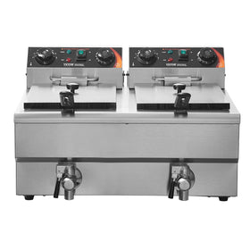 VEVOR commercial fryer in a kitchen setup demonstrates reliable capacity for delis.