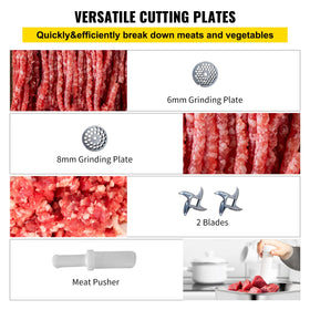 VEVOR 6mm grinding plate for medium-fine texture