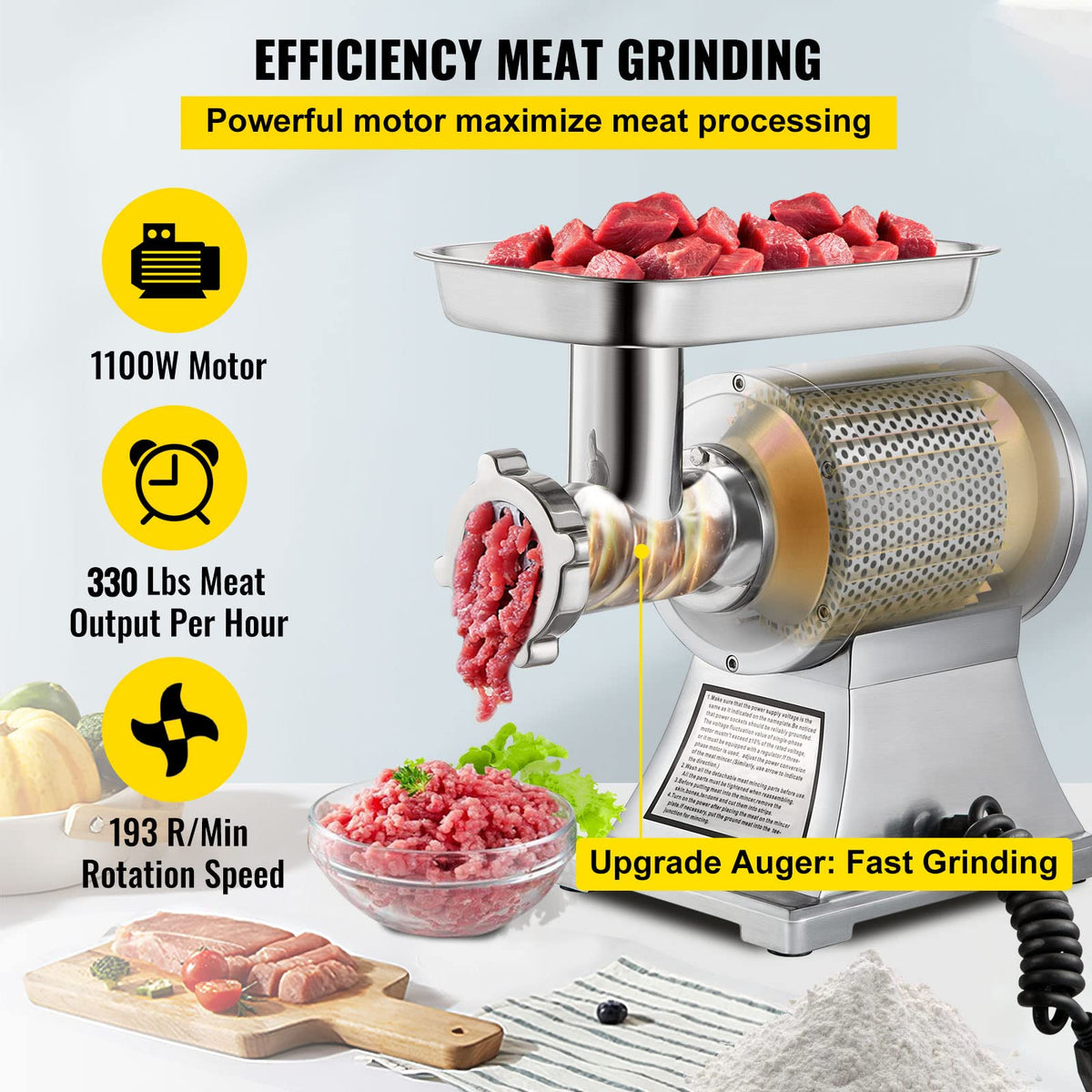 VEVOR grinder blades for clean, consistent cuts