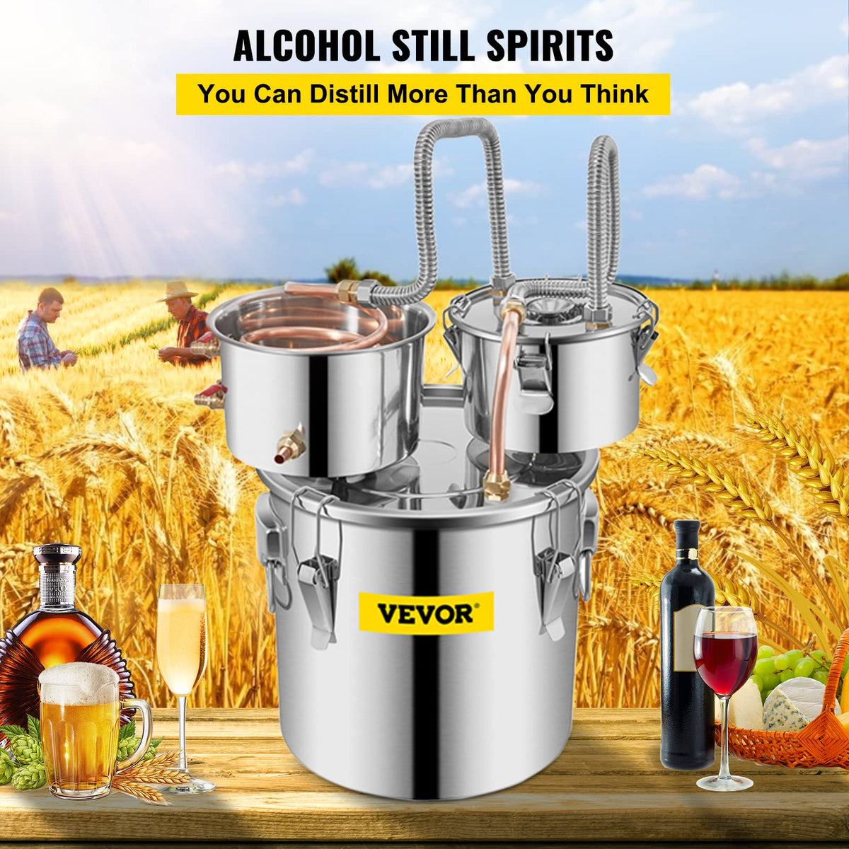 VEVOR condenser keg with compact design for fast cooling