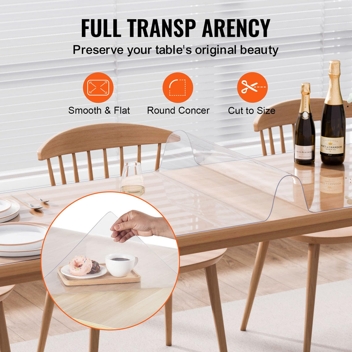 VEVOR dresser table protector guards furniture while remaining nearly invisible