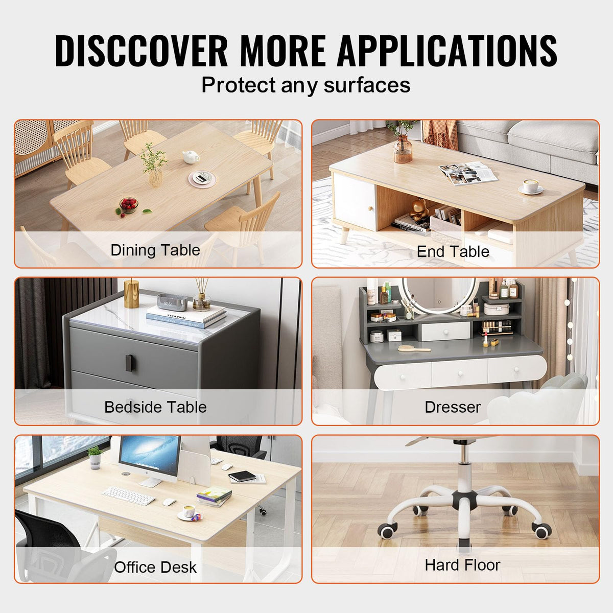 VEVOR simple setup protects desks in homes and offices
