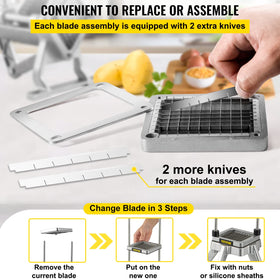 VEVOR stainless steel blades with aluminum frame