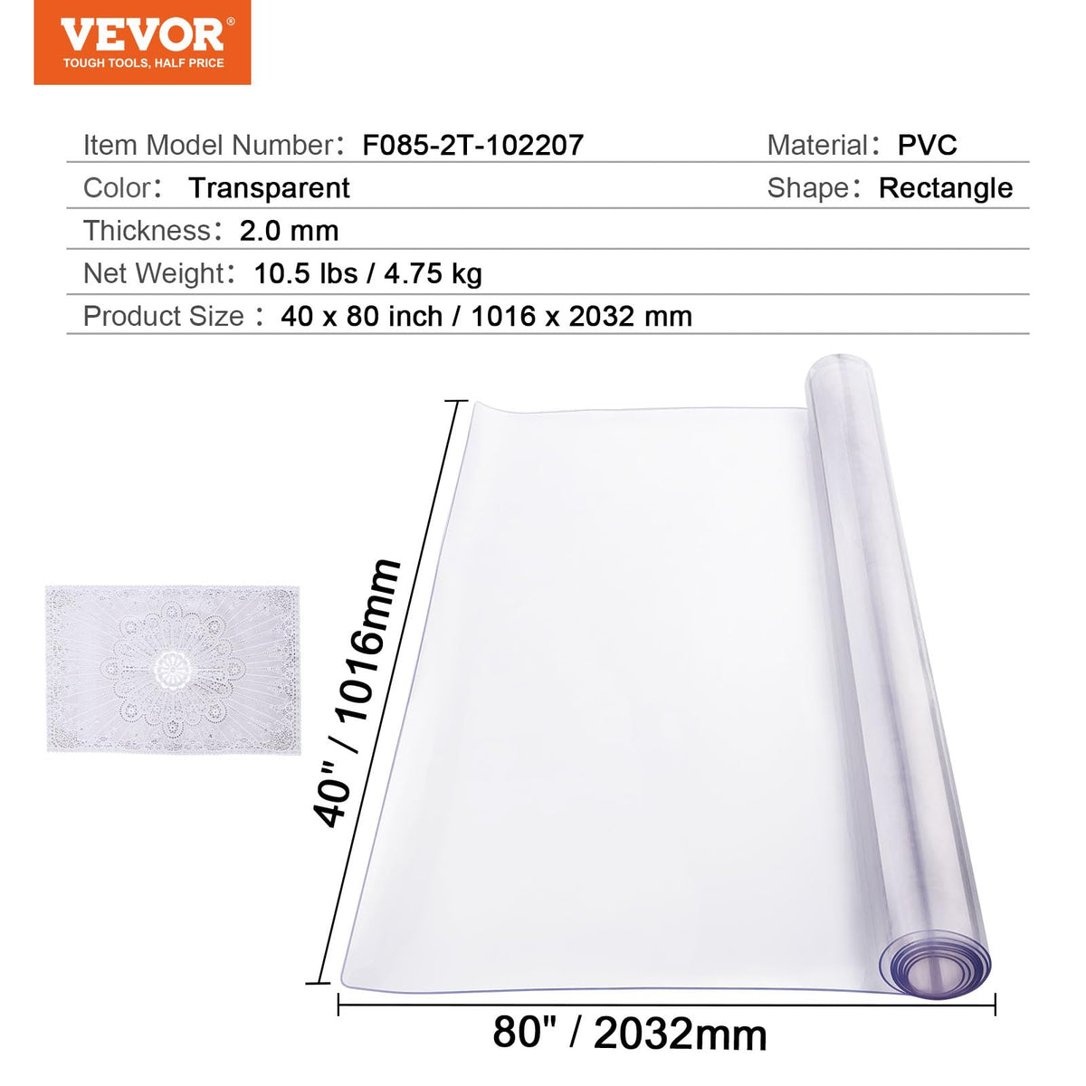 VEVOR end table protector guards surfaces from spills and wear