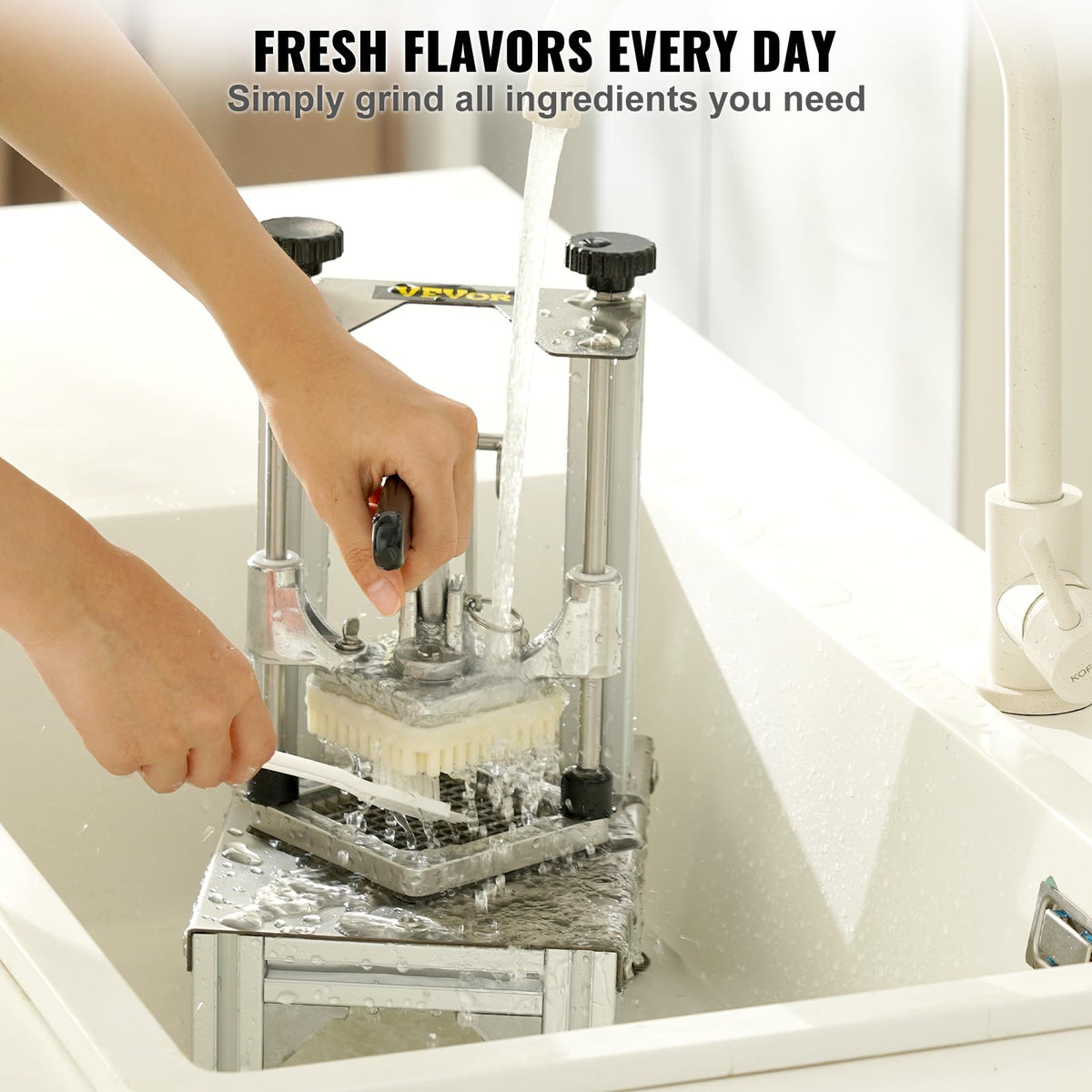 VEVOR extended-handle dicer designed for effortless leverage.