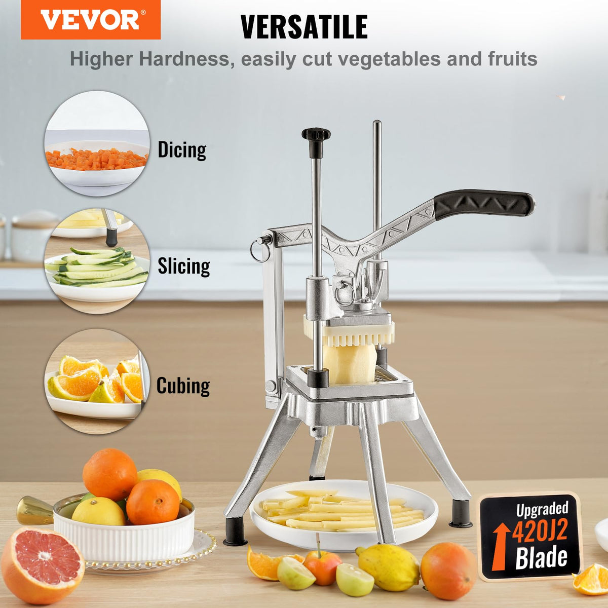 VEVOR four-blade set assembly demonstrates versatile cutting options