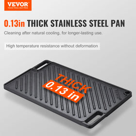 VEVOR grill/griddle rectangular shape ideal for versatile kitchen and grill use.