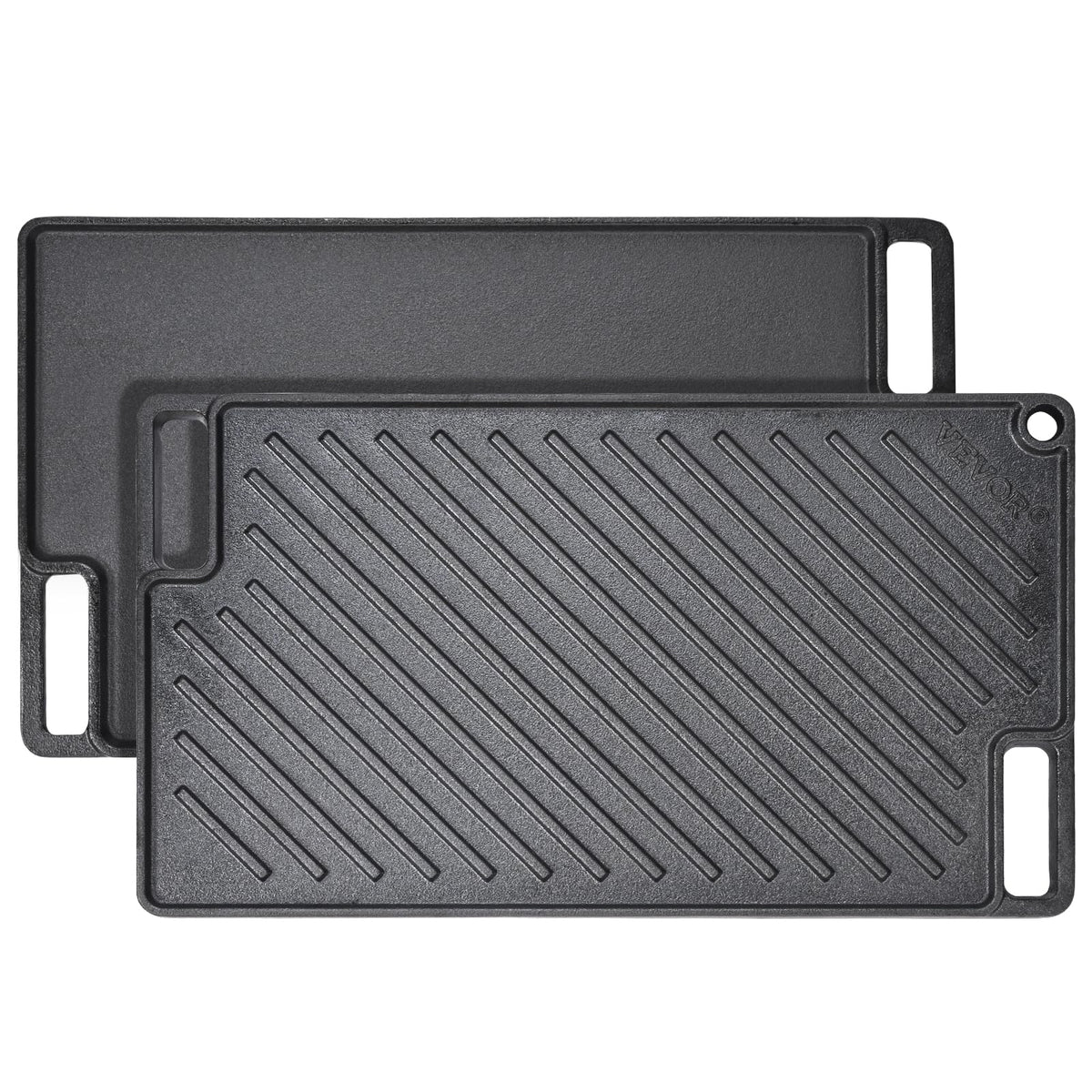 VEVOR grill/griddle top view showing even heat distribution for uniform cooking.