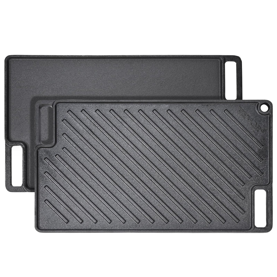 VEVOR grill/griddle top view showing even heat distribution for uniform cooking.