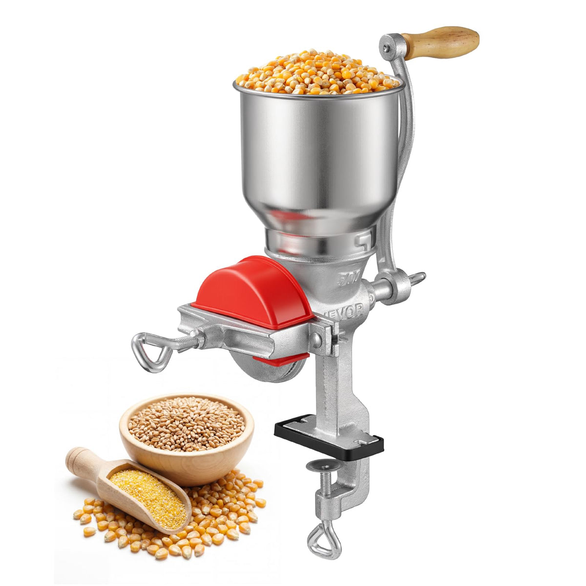 VEVOR manual grain mill with high hopper for efficient home milling