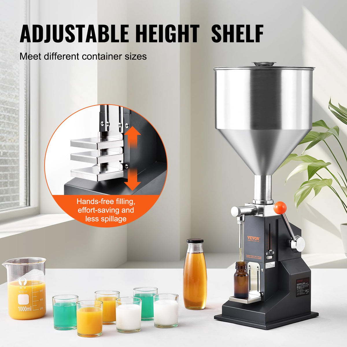 VEVOR manual paste liquid filling machine food-grade-material for safe product contact.