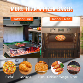 VEVOR pizza steel laser-cut edges ensure safe handling.