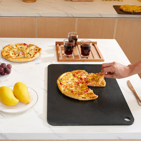 VEVOR pizza steel ideal for pizza rolls, bread, and vegetables.