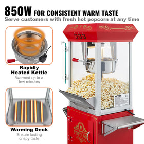 VEVOR popcorn machine delivering up to 48 cups per batch