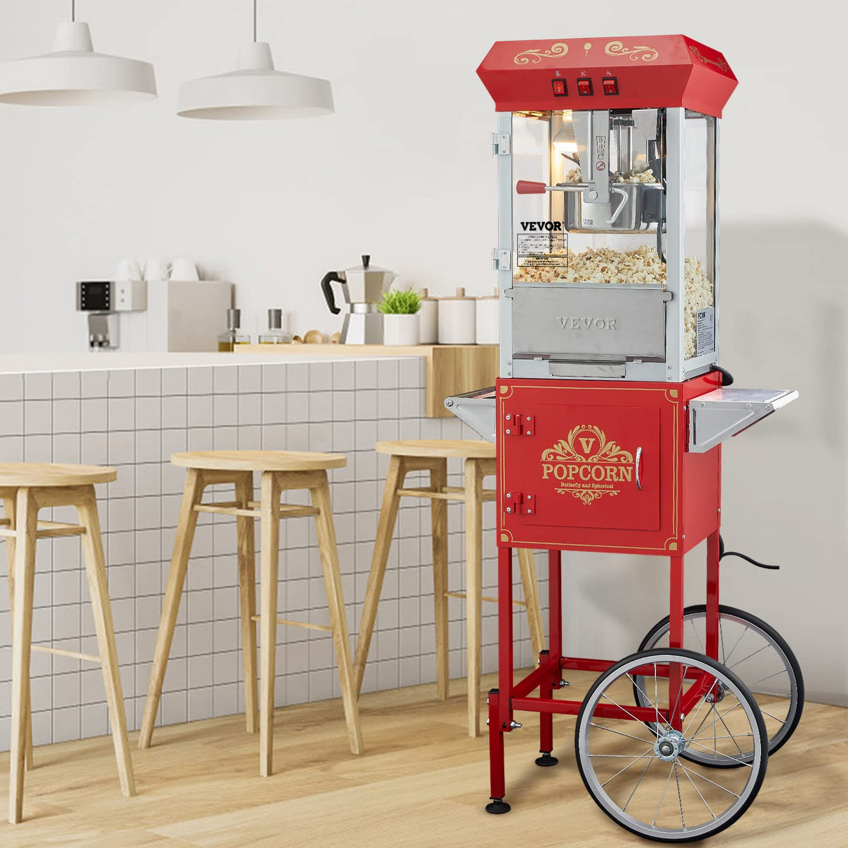 VEVOR machine with detachable lid and crumb tray for cleaning