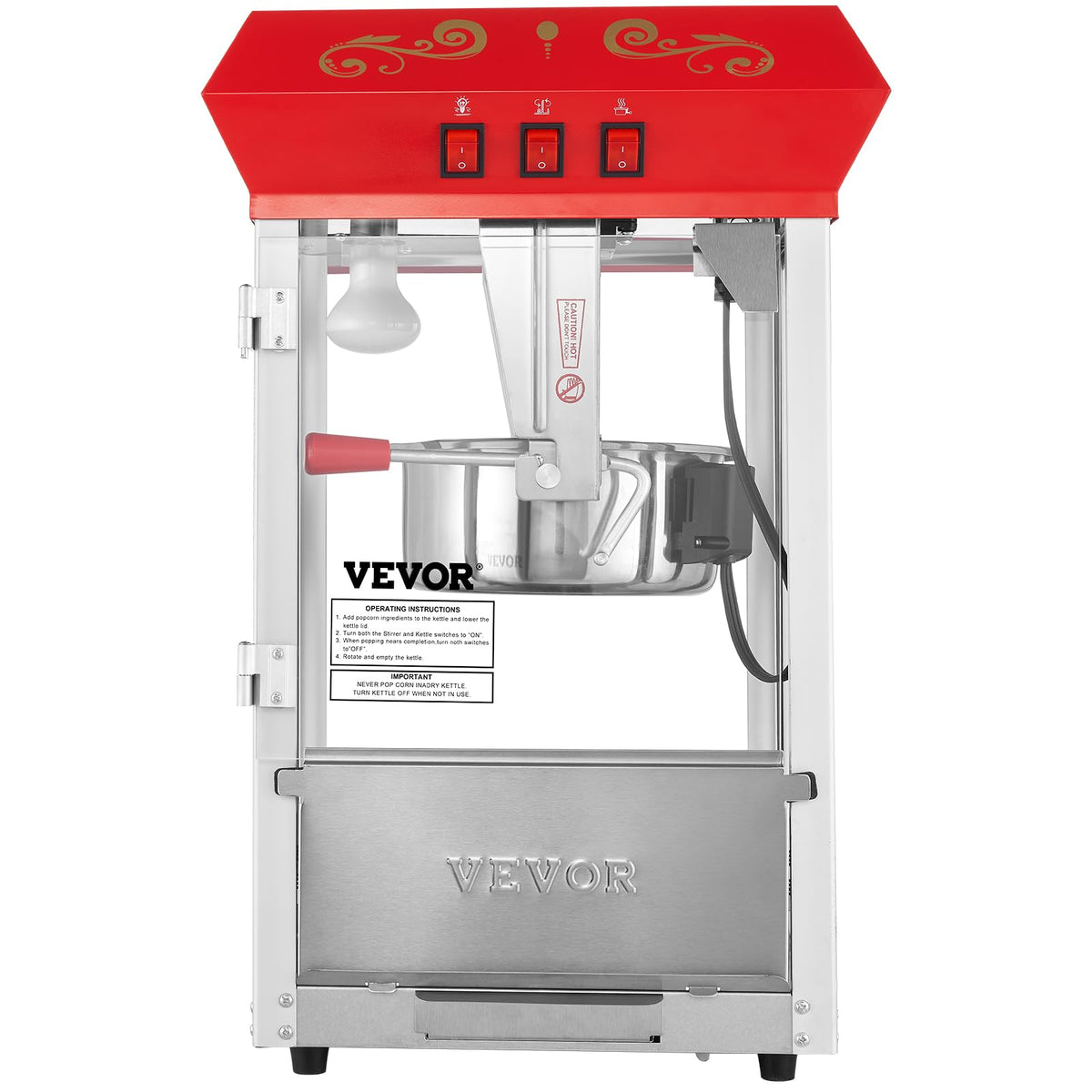 VEVOR durable cold-rolled steel frame supports busy poppers.