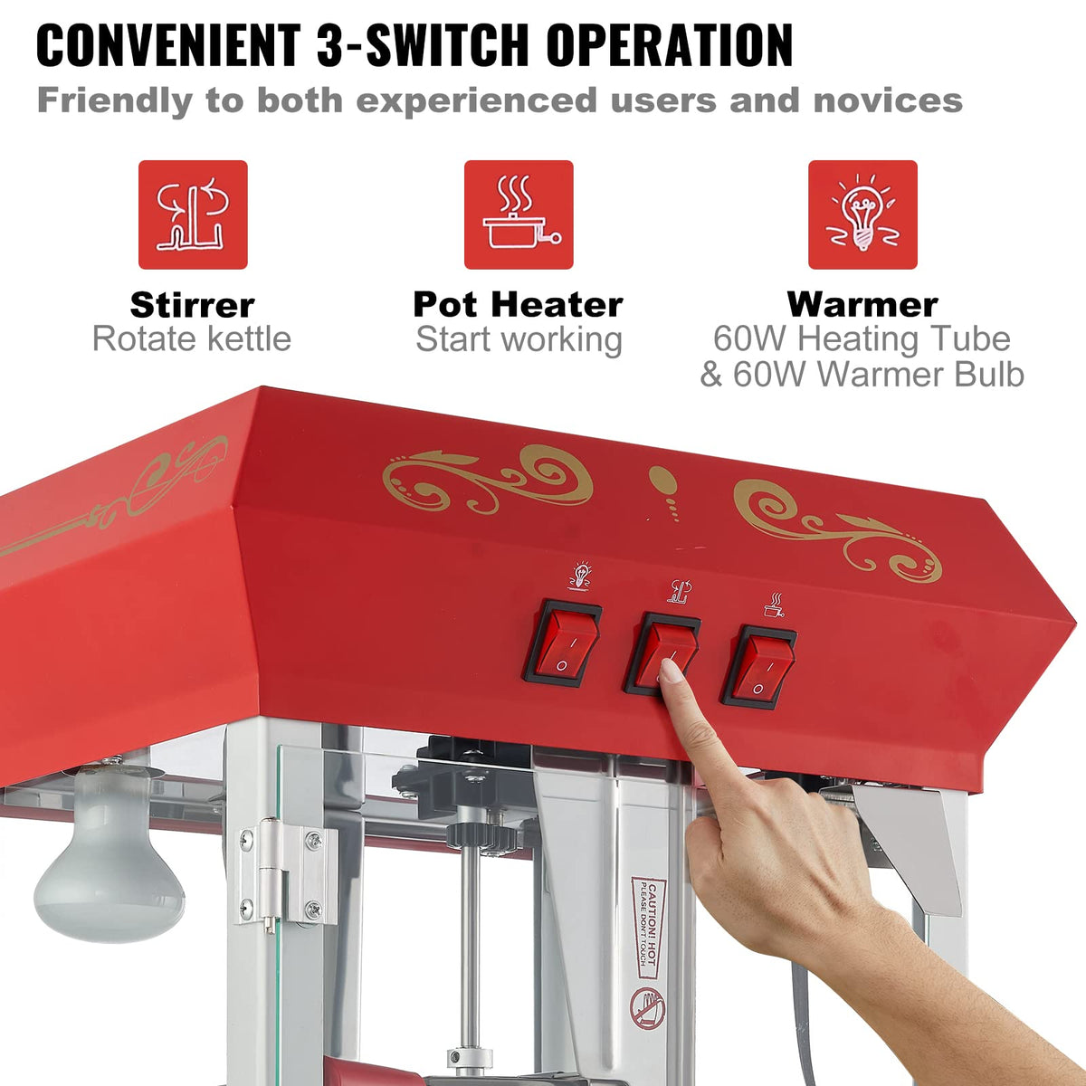 VEVOR popcorn machine on wheels for easy venue transport