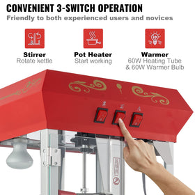 VEVOR popcorn machine on wheels for easy venue transport