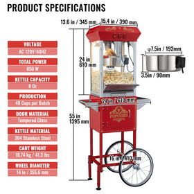 VEVOR included popcorn scoop and spoons for easy filling