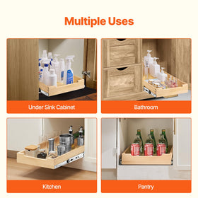 VEVOR full-extension drawer ready for easy access to cookware