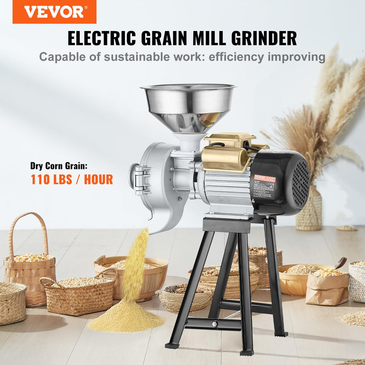 VEVOR spice grinder 2-in-1 wet and dry design for versatile processing.