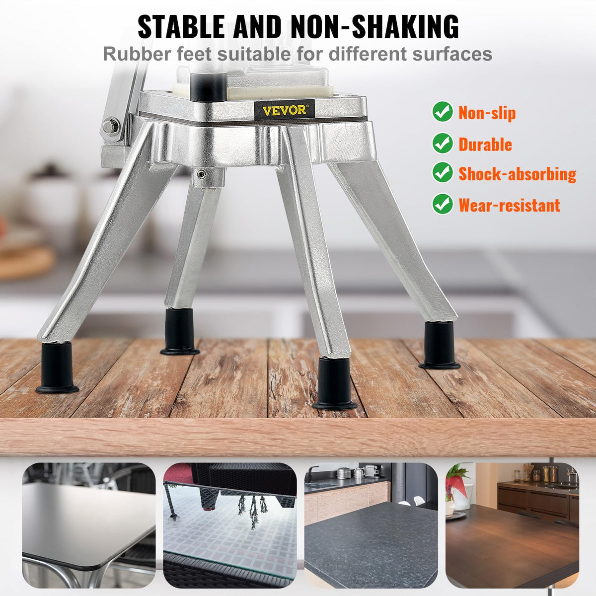 VEVOR stable non-slip feet ensure safe operation