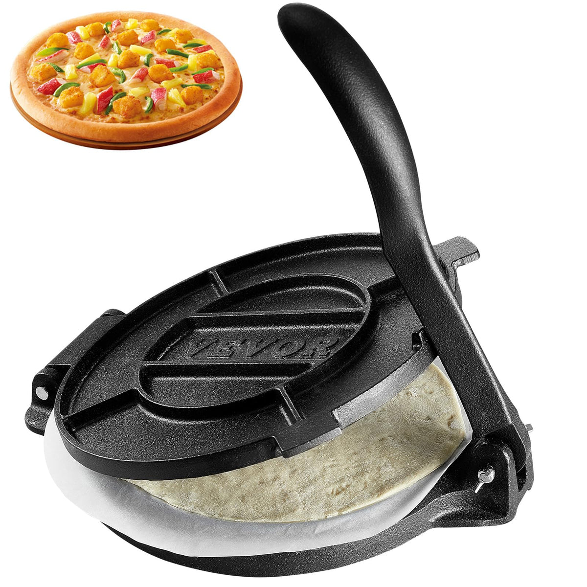 VEVOR 10-inch tortilla press ready to press flour tortillas at home