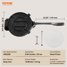 VEVOR home and small cafe friendly press for quick dough rounds