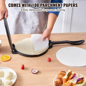 VEVOR tortilla press suitable for pancakes, roti, and flatbreads