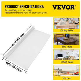 VEVOR clear desk mat preserves original surface texture while protecting