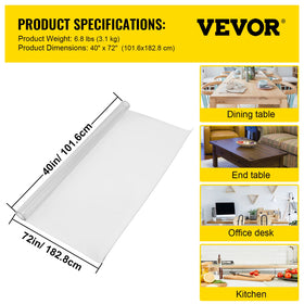 VEVOR transparent protector shields wood and glass surfaces from scratches
